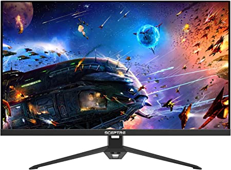 Sceptre 27-inch IPS Gaming Monitor up to 165Hz DisplayPort HDMI 300 Lux Build-in Speakers, Machine Black (E278B-FPT168)