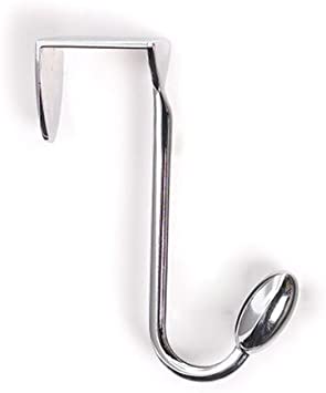 iDesign Orbinni Steel Over-The-Door Storage Hook - 1" x 3.8" x 6.3", Chrome