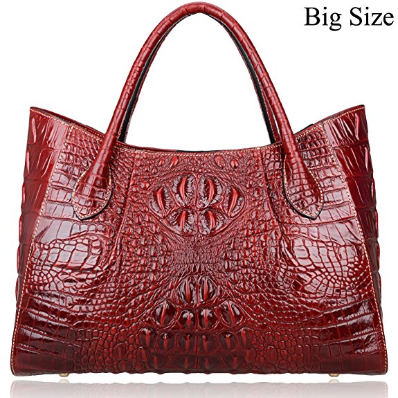 Pijushi Women Embossed Crocodile Handbag Designer Top Handle Handbags 22198