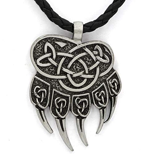 TTKP Pendant Pagan Slavic Nordic Bear Paw Claw Veles Symbol Pendantn Necklace Jewelry Brass Pendant