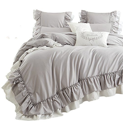Queen's House Quilt Duvet Covers Vintage Ruffles Bed Sets Collection-Queen Size
