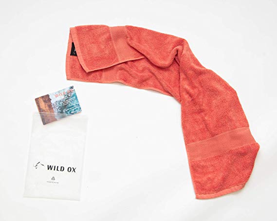 Wild Ox Bamboo Sports Towel, Eco Friendly, Highly Absorbent - Perfectly Sized as Yoga Mat Towel, Gym Towel, Swim Towel, Spin Class Towel or Hair Towel.