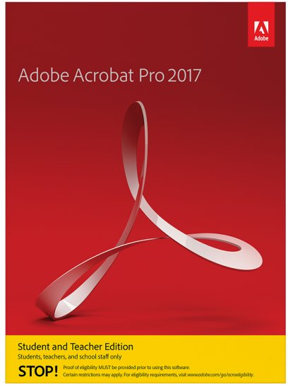 Adobe Acrobat Pro 2017 Student and Teacher Edition Windows - Validation Required [Download]