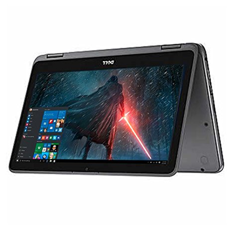 Premium High Performance Dell Inspiron 11.6" Touchscreen 2 in 1 Laptop PC Intel Pentium N3710 Quad-Core Processor 4GB RAM 500GB HDD Wifi HDMI Bluetooth Webcam Windows 10-Gray