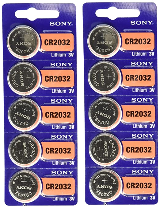 Sony CR2032 Lithium 3V Batteries (2 x Pack of 5)