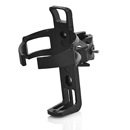 Black 3/4"-2" Motorcycle Bicycle Handlebar Clamp Mount Can Bottle Drink Cup Holder