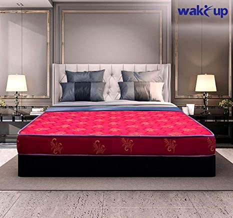Wake-Up Alluriya Foam Mattress King Size (84x72x6 Inch, Maroon)