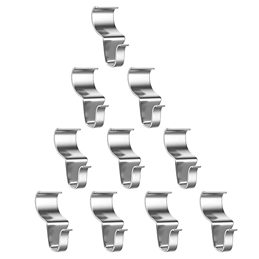 Vinyl Siding Hooks for Hanging (10 Pack), Heavy Duty Stainless Steel Low Profile No-Hole Hanger Hooks Xhwykzz
