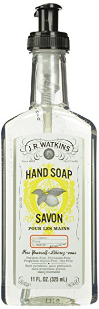 J.R. Watkins Natural Liquid Hand Soap, Lemon, 11 Ounce (Pack of 6)