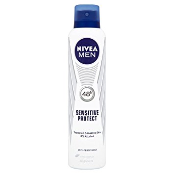 Nivea Men Sensitive Protect 48 Hours Anti-Perspirant Deodorant Spray, 250 ml - Pack of 3