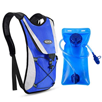 SKL Hydration Pack Water Backpack with Water Bladder 2L BPA Free Hydration Backpack for Running Cycling Biking Hiking Climbing Skiing Hunting Pouch