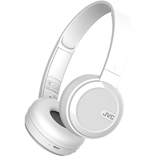 JVC S40BT On Ear Bluetooth Wireless Foldable Headphones with Dynamic Deep Bass Boost - White