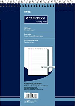 Cambridge Top-Coil Business Notebook, 8-1/2 X 11-3/4-Inch, 70 Sheets/140 Pages (59898)