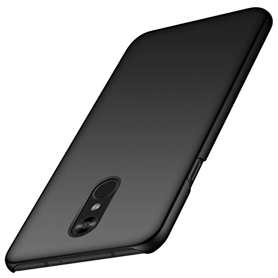 LG Stylo 4 Case, Arkour Minimalist Ultra Thin Slim Fit Cover with Smooth Matte Surface Hard Cases for LG Stylo 4 (2018) - Smooth Black
