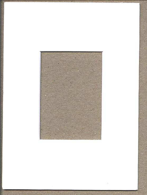 Pack of 10 5x7 White Picture Mats with White Core Bevel Cut for 2.5 X 3.5 Aceo or Sport Card