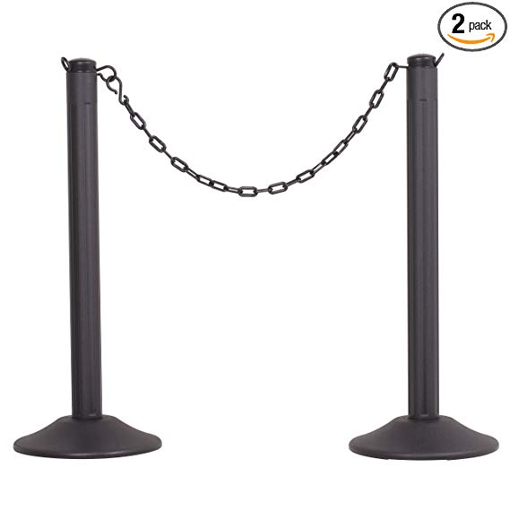 US Weight ChainBoss Indoor/Outdoor Stanchion – Weighted Base – Black Chain