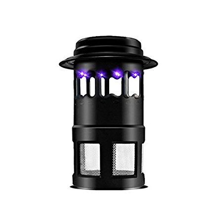 Yongtong 2nd Generation Mosquito Trap, 110V 4W Insect Killer Lamp, Standing or Hanging Bug Zapper, Plug-In Chemical-Free Fly Control, with 8PCS LED LIGHTS and 1 Powerful Fan (Black)