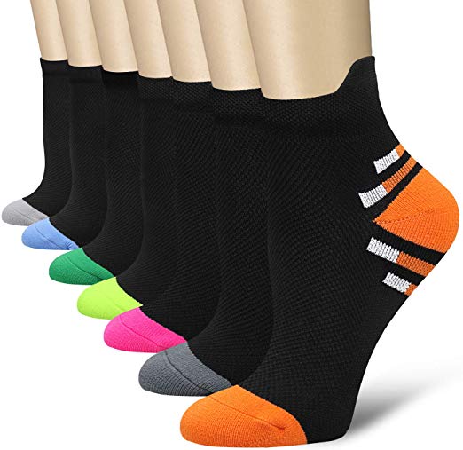 Compression Socks (3/6/7 Pairs),15-20 mmHg is Best Athletic & Medical for Men & Women, Running, Flight, Travel, Nurses
