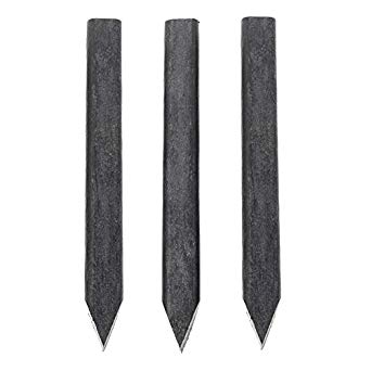 Abba Patio Landscape Edging Wood-Plastic Composite Garden Stakes 10 Count, 12 inch, Black