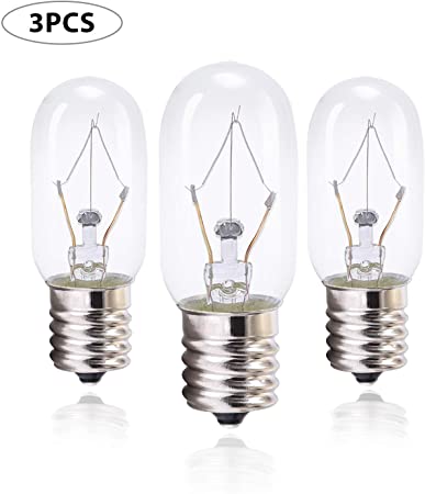 40 Watt Appliance Bulb, Clear 40 Watt Microwave Bulb GE WB36x10003 - Microwave Light - Fits Most GE and Whirlpool Ovens, E17 Base Bulb - Pack of 3