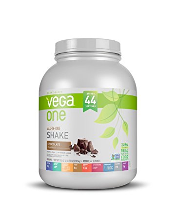 Vega All-in-one Plant Based Protein Powder, Chocolate, 4.47 Lb, 44 Servings, 71.5 Ounce