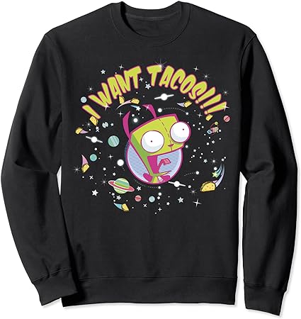 Nickelodeon Invader Zim GIR Wants Tacos Sweatshirt