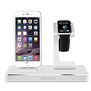 Apple Watch Charging Stand, Archeer 3 in 1 Apple Watch Stand Charger, iPhone 6s Stand Charger, 2 USB 4.8A Output Charge iPhone iPad Galaxy and Other Devices