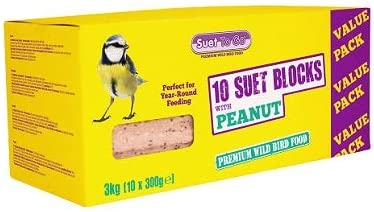 Suet To Go Peanut Suet Blocks Wild Bird Treat 10 x 300gm, Pack of