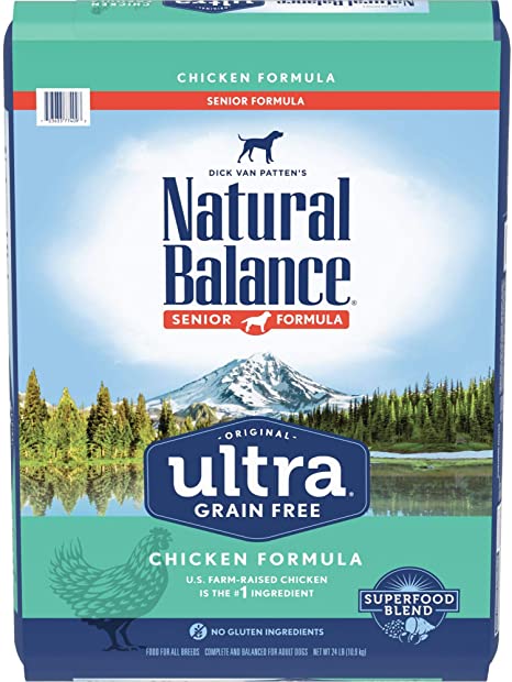 Natural Balance Original Ultra Dry Dog Food for Senior Dogs, Chicken, Grain Free