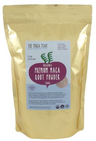 Certified Organic Premium Maca Powder - Incredibly Potent, Fresh Harvest From Peru, Fair Trade, Gmo-free, Gluten Free, Vegan and Raw, 2.2 Lb - 111 Servings