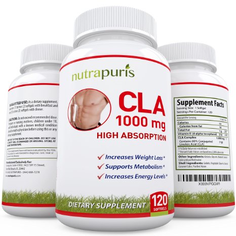 BEST CLA Supplement For Weight Loss - #1 Conjugated Linoleic Acid Diet Pills For Women And Men - CLA Safflower Supplement - CLA Safflower Oil - 120 Rapid Release 1000mg CLA Softgels - 100% Guaranteed!