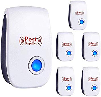 Ultrasonic Pest Repeller，Set of 6-Packs Electronic Plug in Repellent Indoor , Repellent for Children and Pets Safe for Flea, Insects, Mosquitoes Mice, Spiders, Ants, Rats, Roaches, Bugs, Non-Toxic
