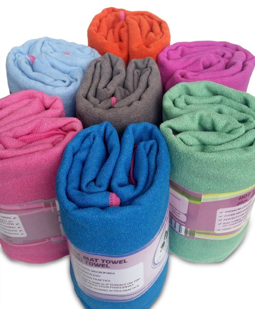 Clever Yoga Towel and Hand Towel Combo Made With The Best Durable Microfiber - Comes With Our Special Namaste Lifetime Warranty Multiple Colors