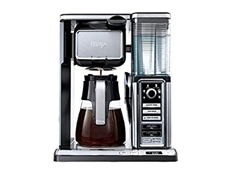 Ninja 10 Cup Coffee Maker Built-In Frother, Chrome/Black (Certified Refurbished)