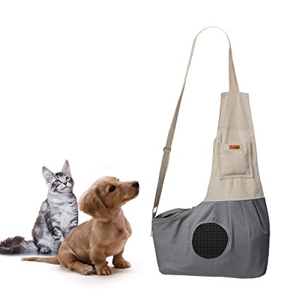 MEWTOGO Pet Sling Carrier with Adjustable Strap for Small Dogs and Cats up to 9 lb