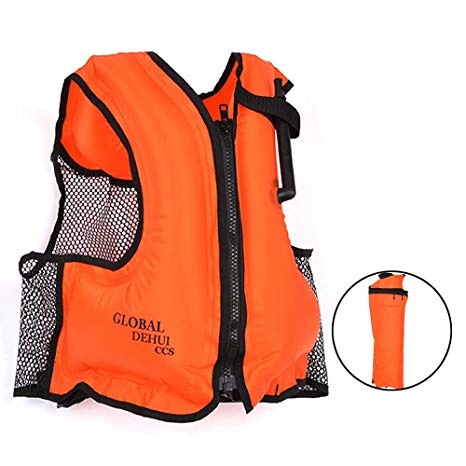DeHui Globle Life Jacket Adult Inflatable Snorkel Vest Swim vest For Safe Snorkeling