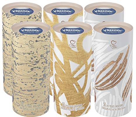 Kleenex Perfect Fit, 50 Count, (6 pack) - Packaging May Vary (Assorted color and style boxes)