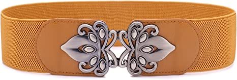 Syuer Womens Vintage Wide Elastic Stretch Waist Belt Retro Cinch Belt