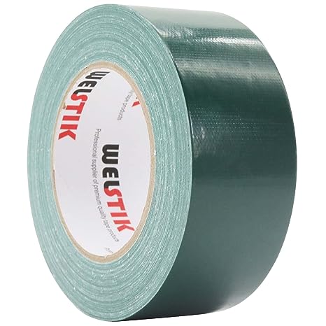 WELSTIK Professional Grade Dark Green Duct Tape, Waterproof Duct Cloth Fabric,Duct Tape for Photographers,Repairs, DIY, Crafts, Indoor Outdoor Use (2 Inch X 45 Yards, Green)