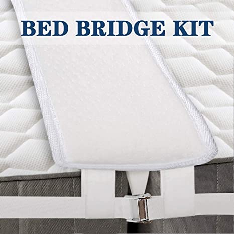 SAYGOGO Bed Bridge Twin to King Converter Kit Thicken Memory Bed Gap Filler Adjustable Bed Bridge Mattress Connector with Strap for Bed, Storage Bag Included, for Guests Stayovers（New Version