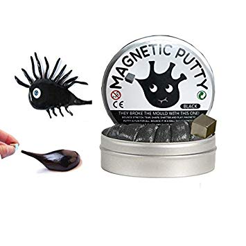 Kabvry Magnetic Slime Putty,Magnetic Slime with Funny Monster Eyes,Super Magnetic Strange, Soft Non-Sticky Hand mud Clay Toy Stress Reliever for Kids and Adults, Black