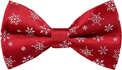 Alizeal Mens Christmas Pattern Pre-tied Party Bow Tie