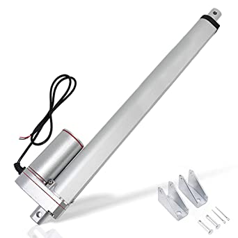 ECO-WORTHY 12 Inch Linear Actuator 12'' Stroke DC 12V Heavy Duty 330 Pounds Lbs Maximum Lift with Mounting Brackets