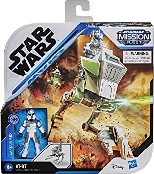 Star Wars Mission Fleet Expedition Class Captain Rex Clone Combat 2.5-Inch-Scale Figure and Vehicle, Toys for Kids Ages 4 and Up