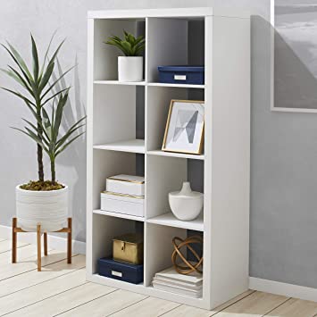 Better Homes & Gardens 8-Cube Storage Organizer, with 8 Openings for Storage in Multiple Finishes (White)