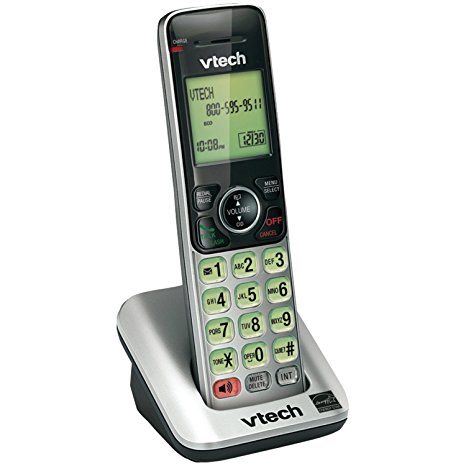 VTech CS6609 Accessory Handset for VTech CS6619, CS6629, CS6648 or CS6649, Silver/Black