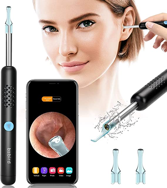 Ear Wax Removal with Camera, Wireless Ear Cleaner Tool Kit, 1080P FHD Ear Endoscope Otoscope with 6 LED Light, Spade Earwax Removal Ear Cleaning Kit for iPhone, iPad & Android