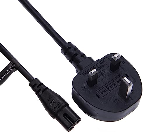 Keple 2 Pin Mains Power Lead Cable Compatible with Samsung Toshiba Panasonic JVC Philips LG Sharp Sony TV Canon Pixma HP Brother Epson Lexmark Printer Camera Battery Charger | UK Wall Cord | 5m 16ft