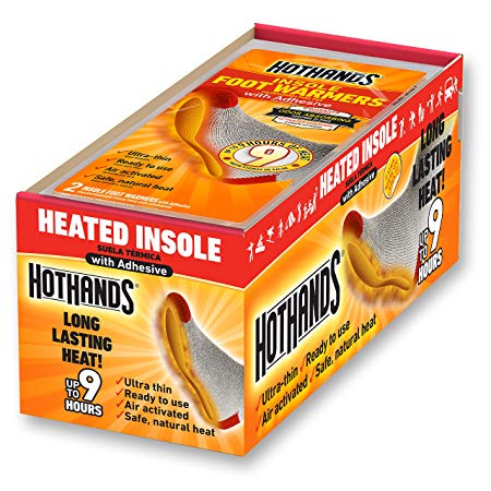 HotHands Insole Foot Warmers - Long Lasting Safe Natural Odorless Air Activated Warmers - Up to 9 Hours of Heat - 16 Pair