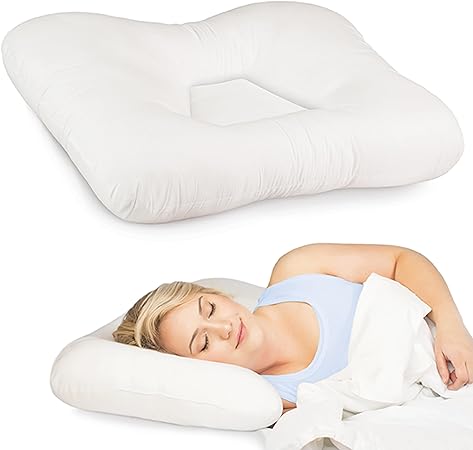 Core Products Tri-Core Natural Cervical Support Pillow for Neck Pain Organic Cotton Shell, Full Size, Gentle/Medium Firmness